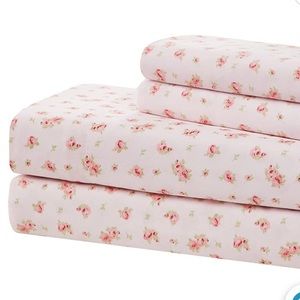floral cottage pink sheet set